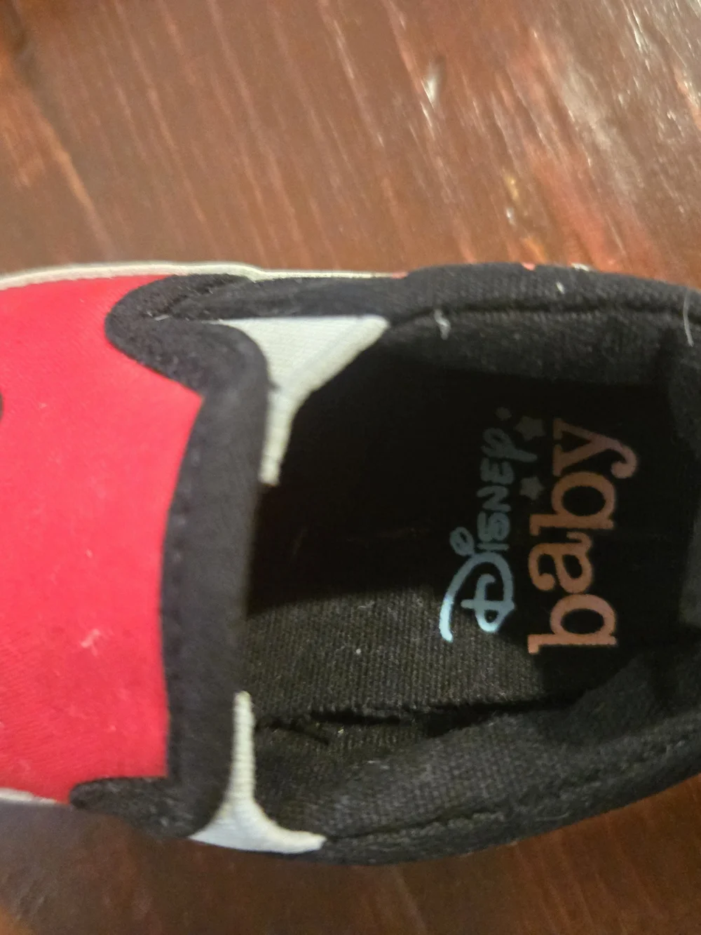Disney Red Mickey Mouse Slip-On Baby Shoes